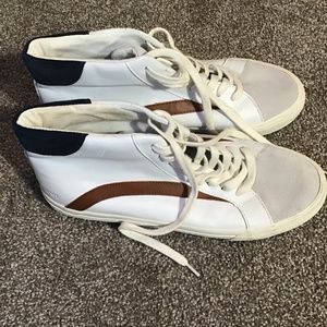 Madewell White and Brown Sneakers